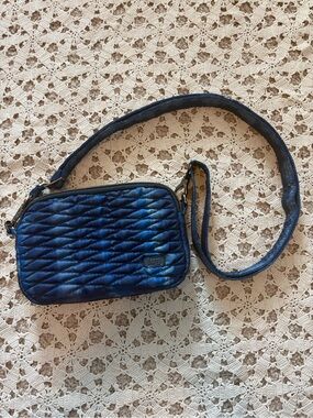 Lug Coupe Convertible Crossbody Bag Quilted Cobalt Blue Tie Dye